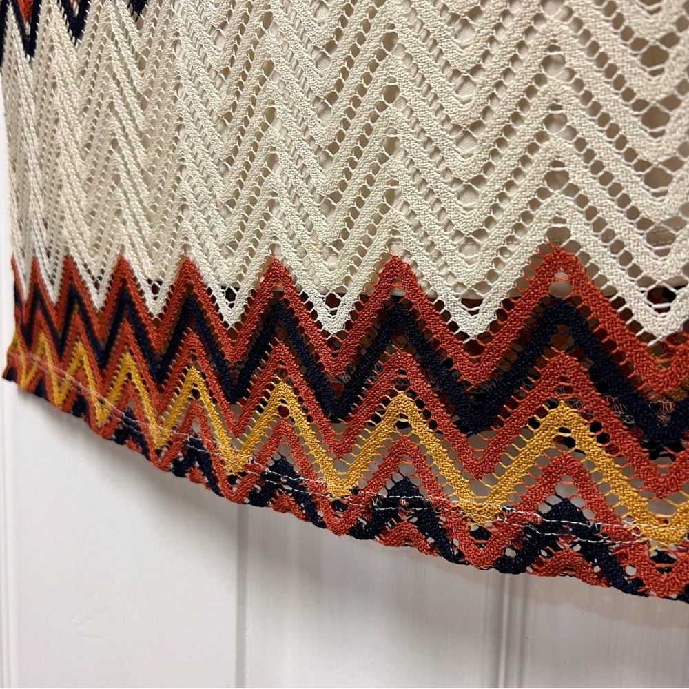 Tacera Chevron Pattern Bell Sleeve Dress - Picture 9 of 16
